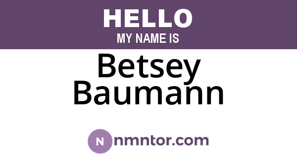 Betsey Baumann