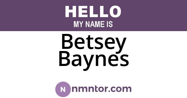 Betsey Baynes