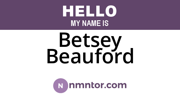 Betsey Beauford