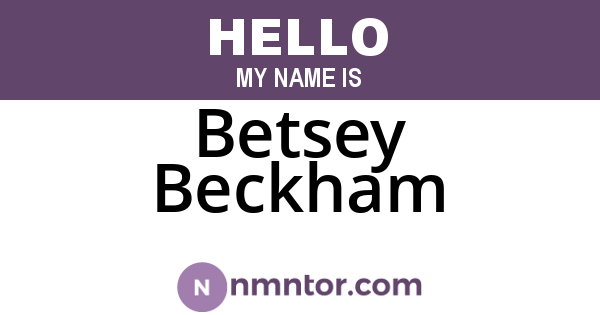 Betsey Beckham