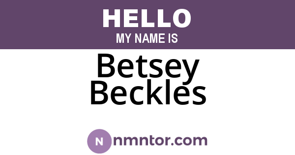 Betsey Beckles