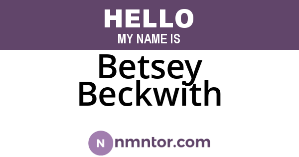 Betsey Beckwith