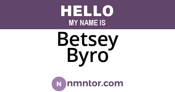 Betsey Byro