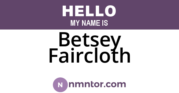 Betsey Faircloth