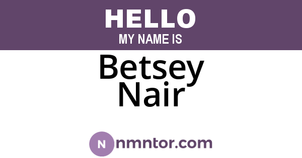 Betsey Nair