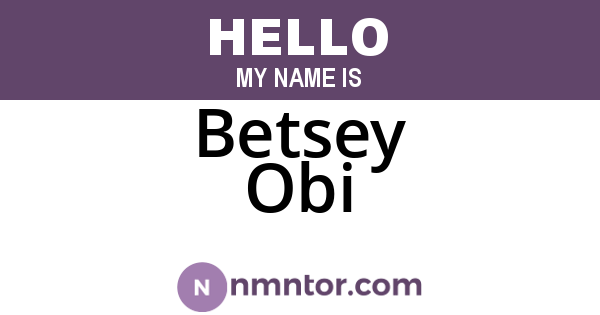 Betsey Obi