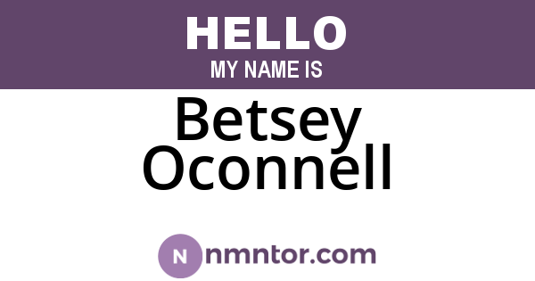 Betsey Oconnell