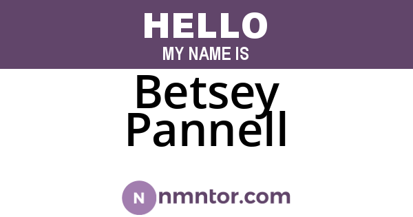 Betsey Pannell