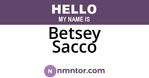 Betsey Sacco