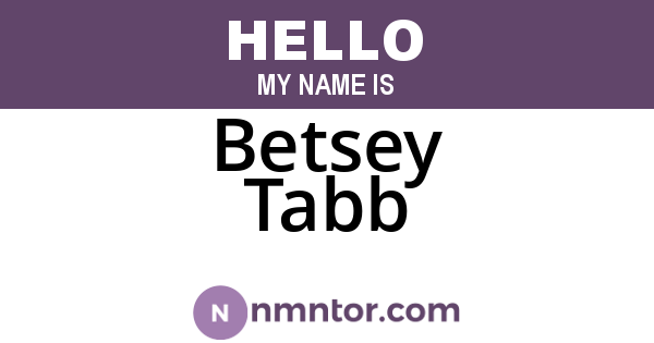 Betsey Tabb