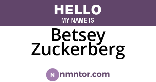 Betsey Zuckerberg