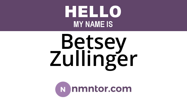 Betsey Zullinger