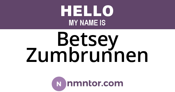 Betsey Zumbrunnen