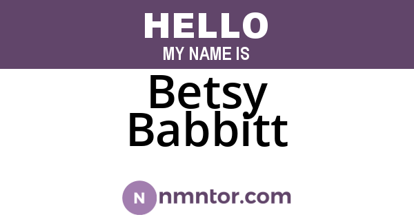 Betsy Babbitt