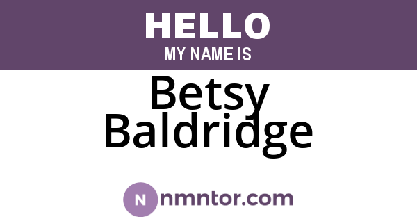 Betsy Baldridge
