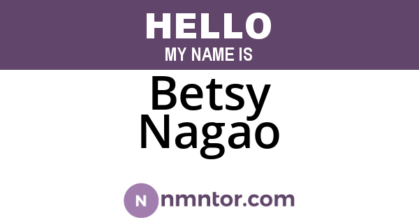 Betsy Nagao