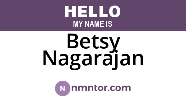 Betsy Nagarajan