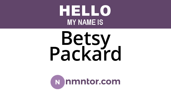 Betsy Packard