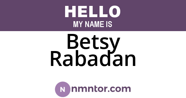 Betsy Rabadan