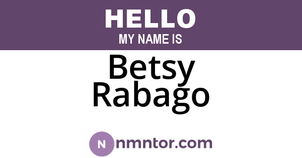 Betsy Rabago