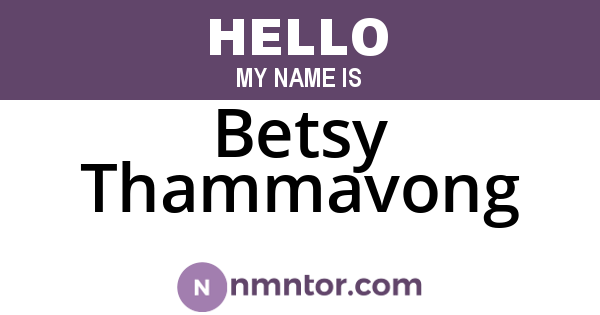 Betsy Thammavong