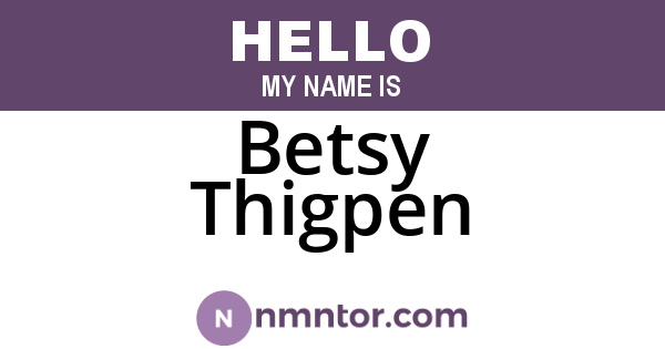 Betsy Thigpen
