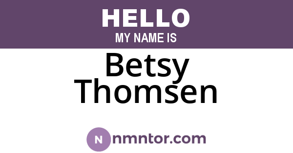Betsy Thomsen