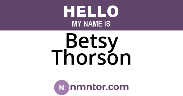 Betsy Thorson