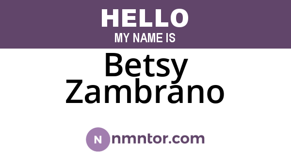 Betsy Zambrano
