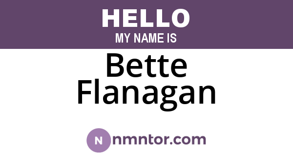 Bette Flanagan