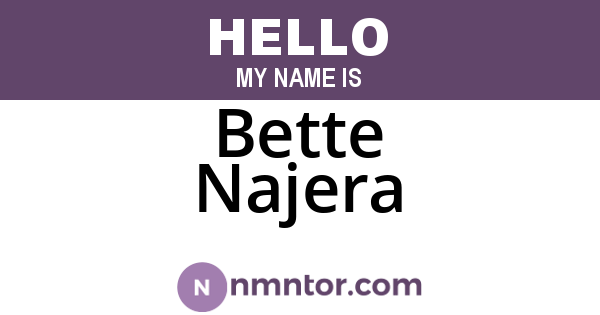 Bette Najera