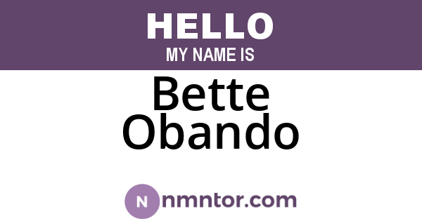 Bette Obando