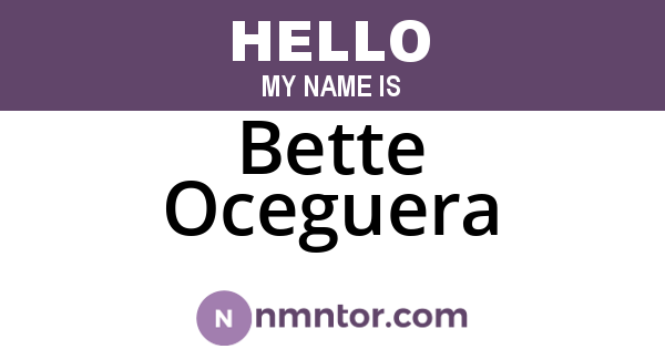 Bette Oceguera