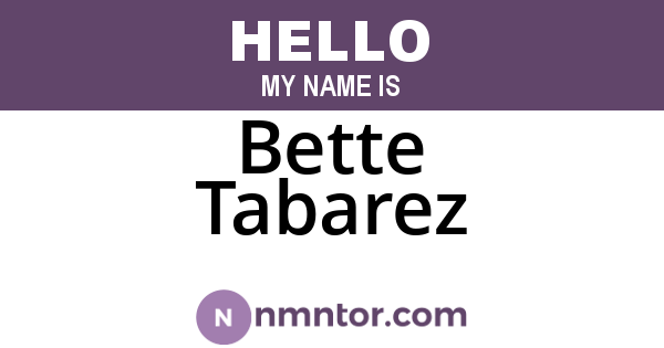 Bette Tabarez