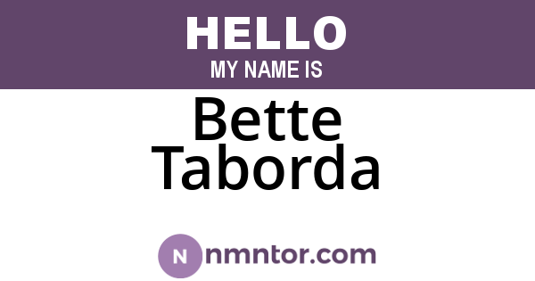 Bette Taborda