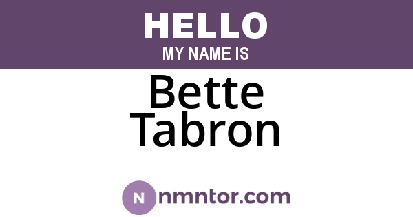 Bette Tabron