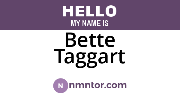 Bette Taggart