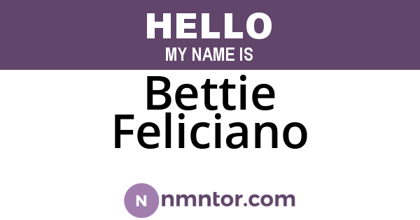 Bettie Feliciano