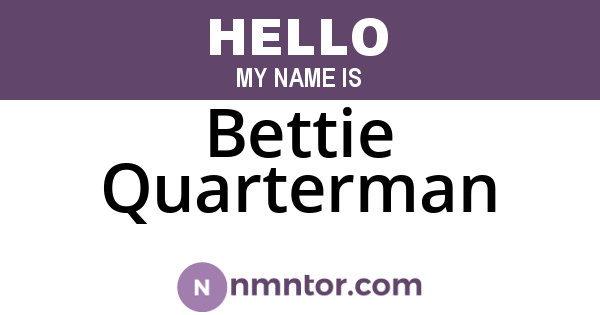 Bettie Quarterman