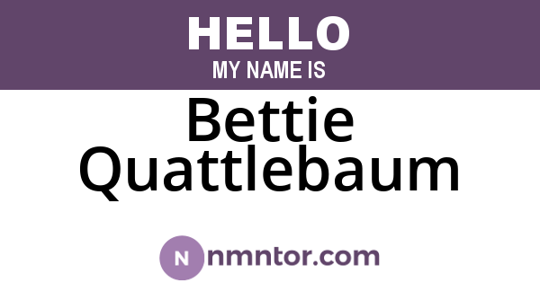 Bettie Quattlebaum