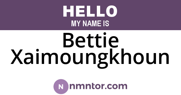 Bettie Xaimoungkhoun