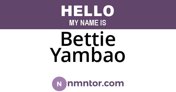 Bettie Yambao