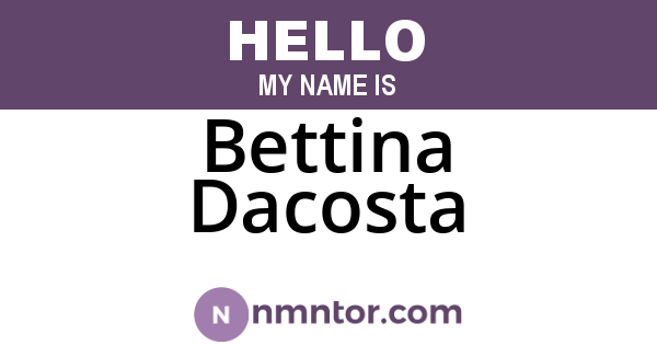 Bettina Dacosta