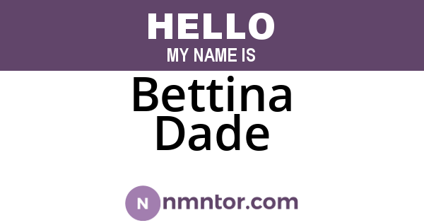 Bettina Dade