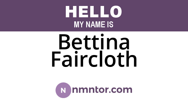Bettina Faircloth