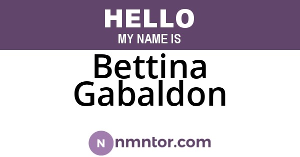 Bettina Gabaldon