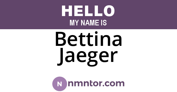 Bettina Jaeger