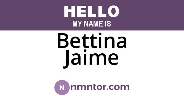 Bettina Jaime