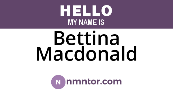 Bettina Macdonald