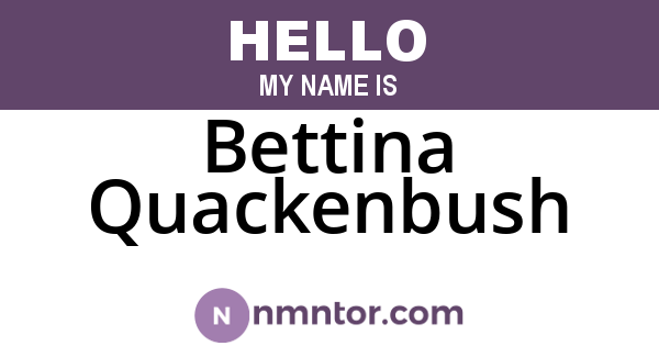 Bettina Quackenbush